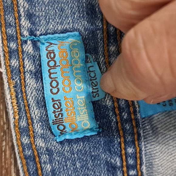 Hollister Company Vintage Y2K Junior Jeans Denim Size 3 Stretch Raw Hem Boot Cut - Picture 7 of 11